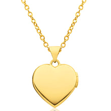 Load image into Gallery viewer, 9ct Yellow Gold Heart Shaped Locket with Diamond TW=0.005ct