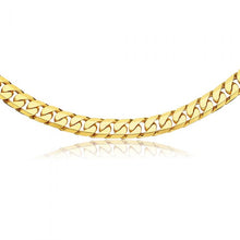 Load image into Gallery viewer, 9ct Yellow Gold Heavy Curb Bevelled Flat 60cm Chain in 550Gauge