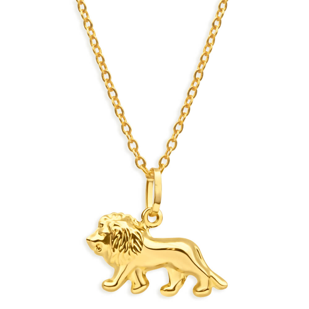 9ct Yellow Gold Walking Lion King Pendant