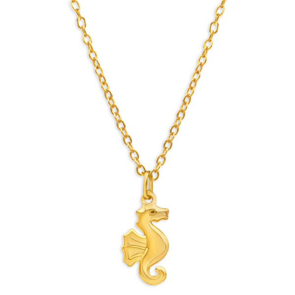 9ct Yellow Gold Seahorse Pendant No Chain