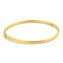 Load image into Gallery viewer, 9ct Yellow Gold Silver Filled 4mm x 70mm Bangle