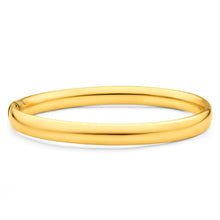 Load image into Gallery viewer, 9ct Yellow Gold Silver Filled 8mm x 70mm Bangle