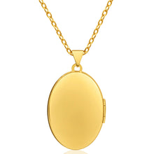 Load image into Gallery viewer, 9ct Yellow Gold Oval Scroll Pattern Locket 26x18mm