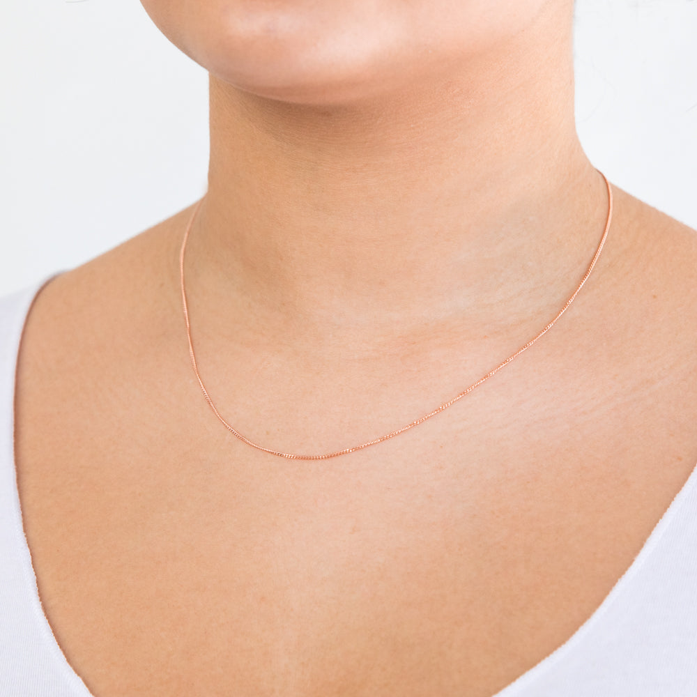 Diamond cut rose gold chain Clearance