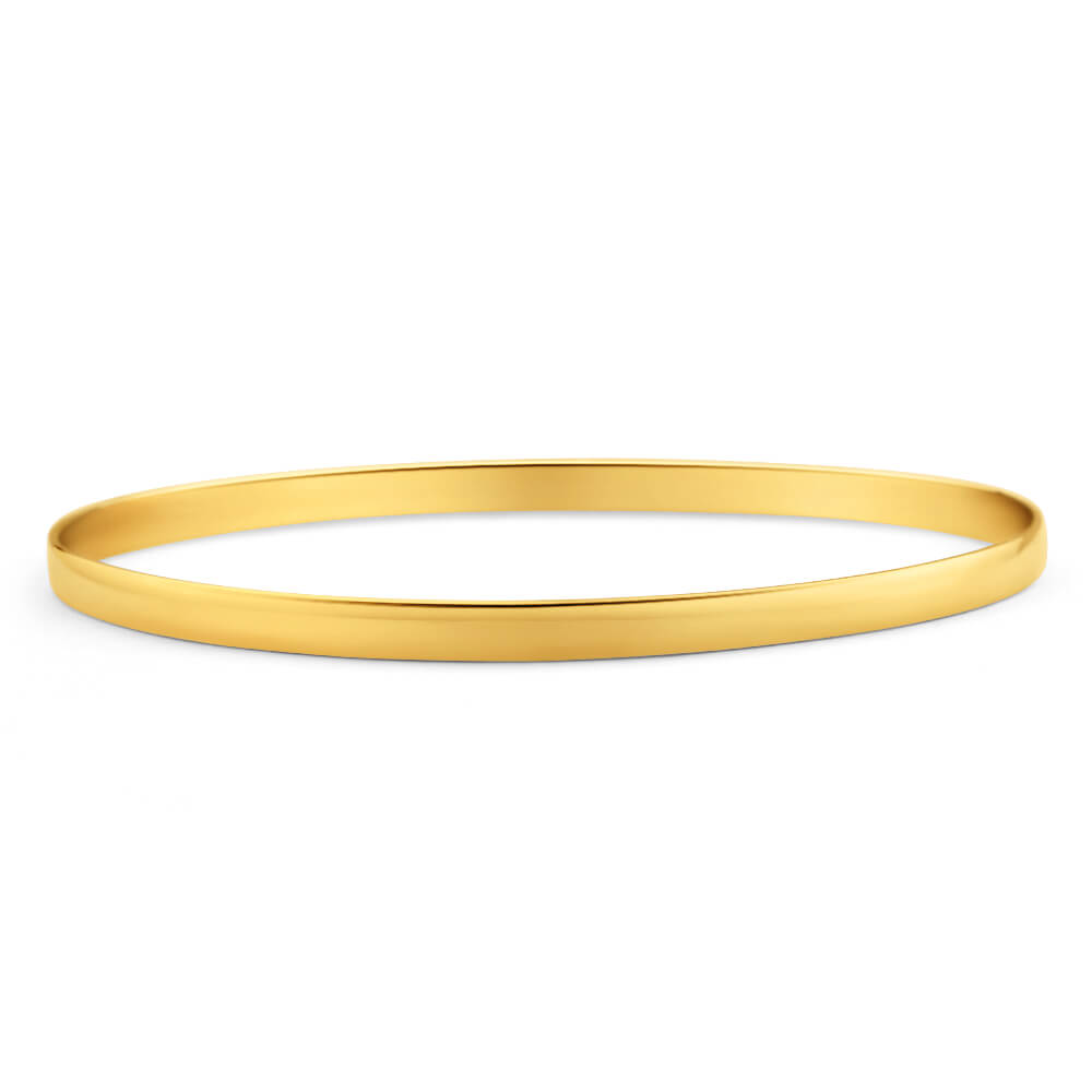 9ct Yellow Gold SOLID 4mm Bangle