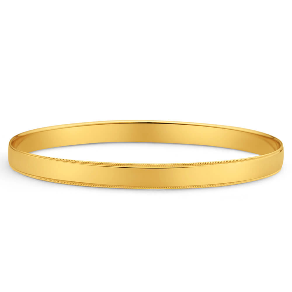 Solid gold sales engraved bracelet