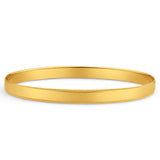 9ct Yellow Solid Gold  6mm x 65mm Edge Milgrain Engraved Bangle