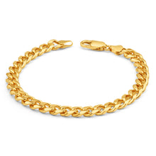 Load image into Gallery viewer, 9ct Yellow Heavy Gold Curb 21cm Bracelet 200 gauge
