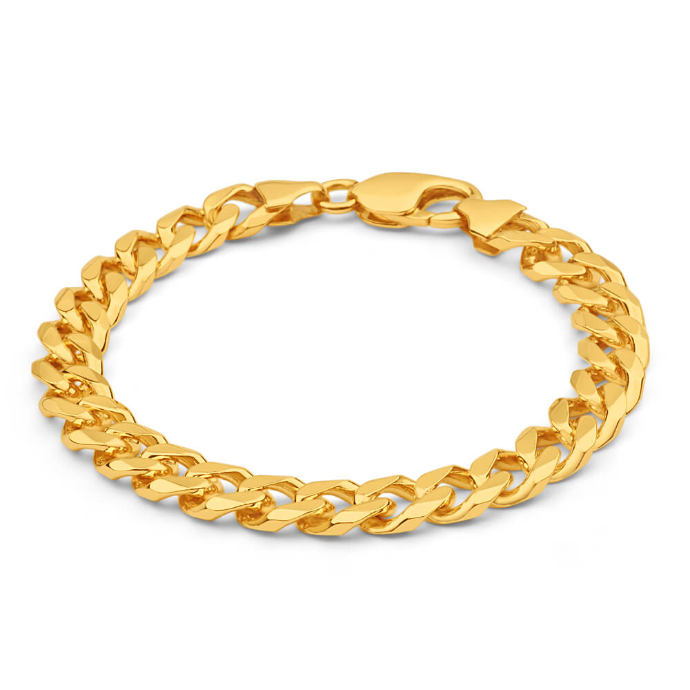 9ct Elegant Yellow Gold Curb Bracelet