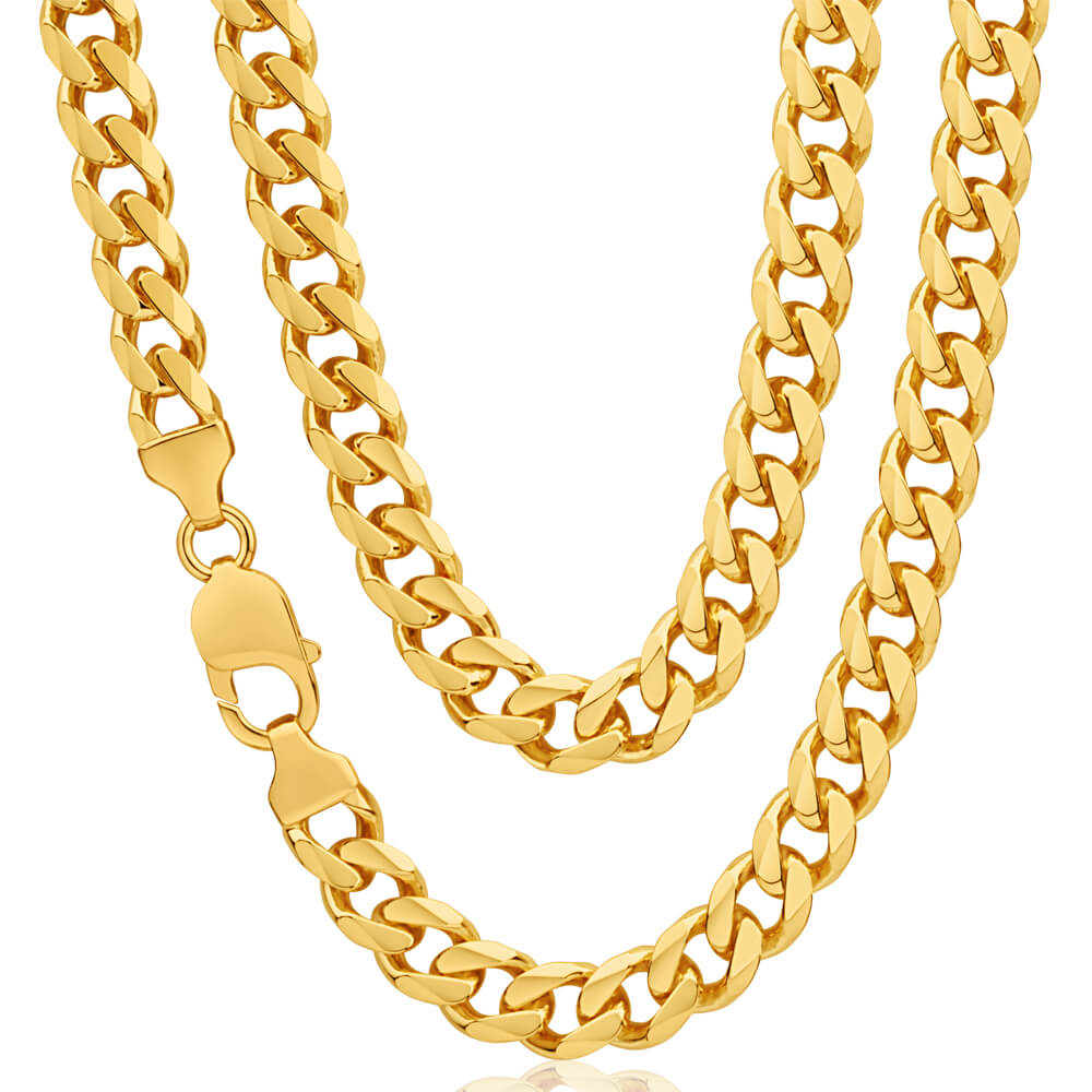 9ct Yellow Gold 55cm  Curb Chain