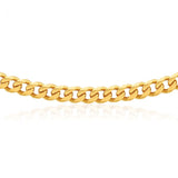 9ct Yellow Solid Gold Curb 55cm Chain