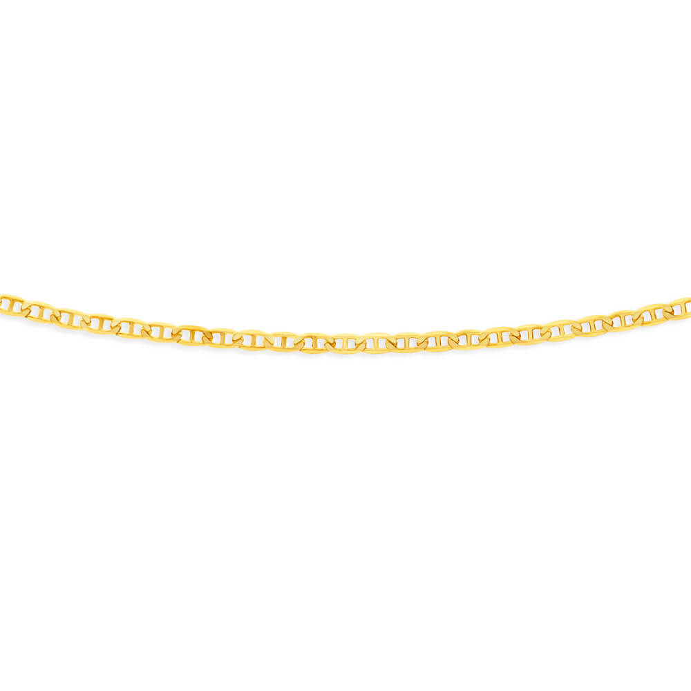 9ct Yellow Gold Dazzling Anchor Chain