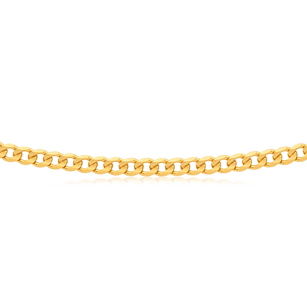 9ct Solid Yellow Gold 55cm 120 Gauge Curb Chain