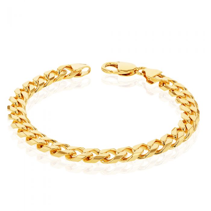 9ct Yellow Gold Curb 23cm Bracelet
