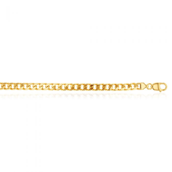 9ct Yellow Gold Curb 23cm Bracelet