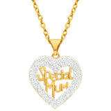 9ct Yellow Gold Crystal Pendant