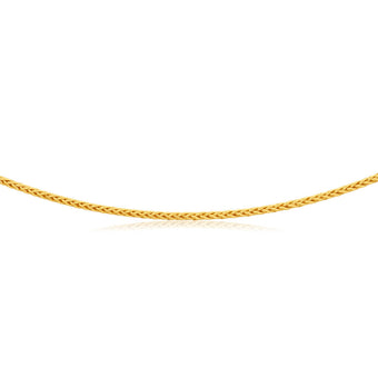 9ct Yellow Gold Wheat 45cm Chain 50 Gauge