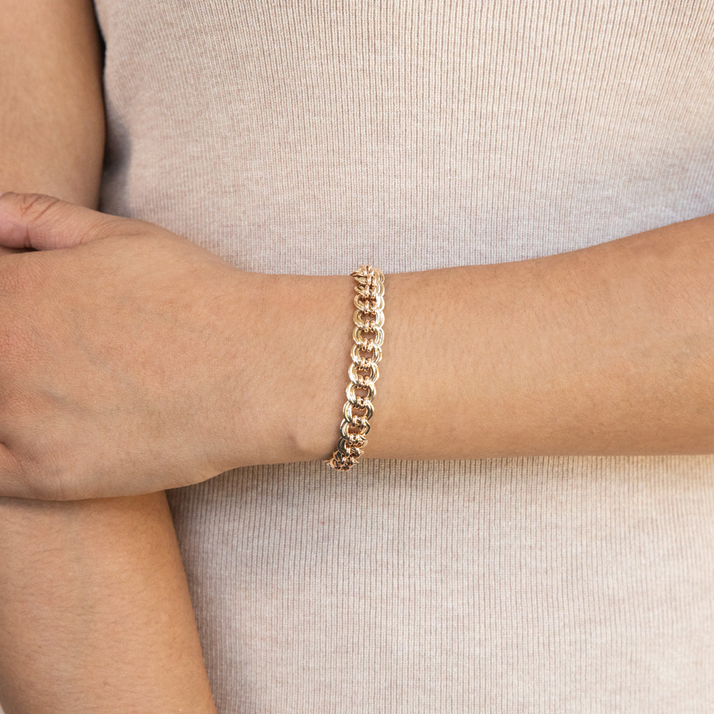 Rose gold curb bracelet Clearance