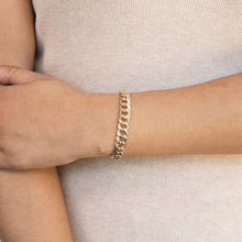 Load image into Gallery viewer, 9ct Yellow Gold &amp; Rose Gold Curb Bracelet
