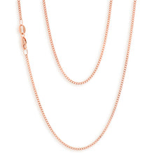 Load image into Gallery viewer, 9ct Rose Gold Diamond Cut 45cm 40 Gauge Curb Chain