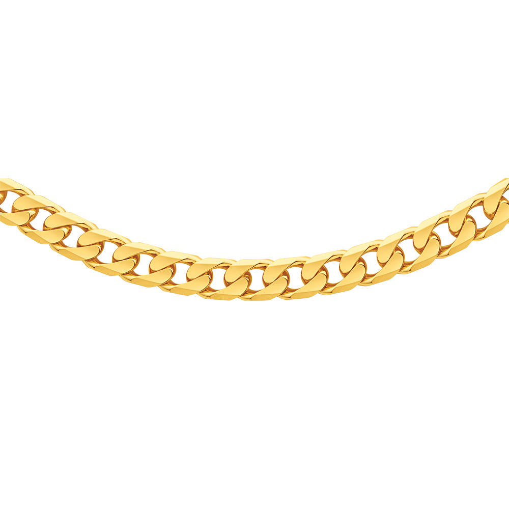 9ct yellow gold SOLID 22cm 400gauge bracelet