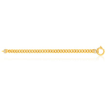 Load image into Gallery viewer, 9ct Yellow Gold Zirconia Curb Bracelet