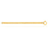 9ct Yellow Gold Zirconia Curb Bracelet