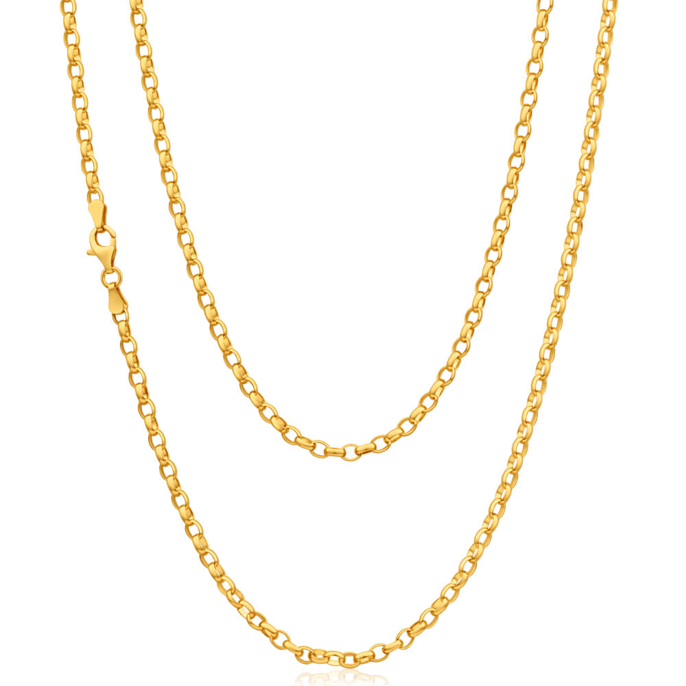 9ct Elegant Yellow Gold Belcher Chain
