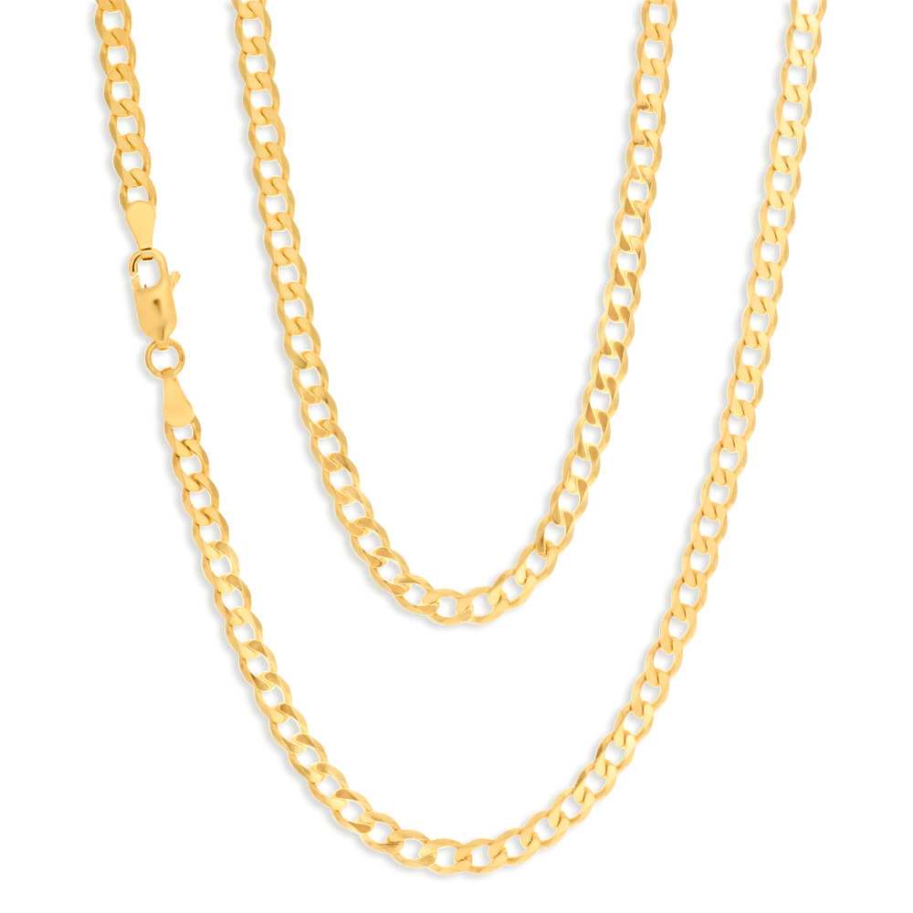 9ct Yellow Gold 55cm  "Cronos" Curb Chain