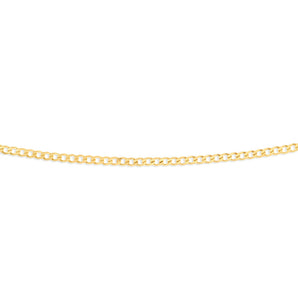 9ct Yellow Solid Gold 55cm  "Cronos" Curb Chain