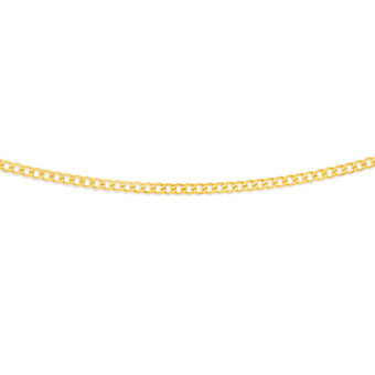 9ct Yellow Solid Gold 60cm 120 Gauge Curb Chain