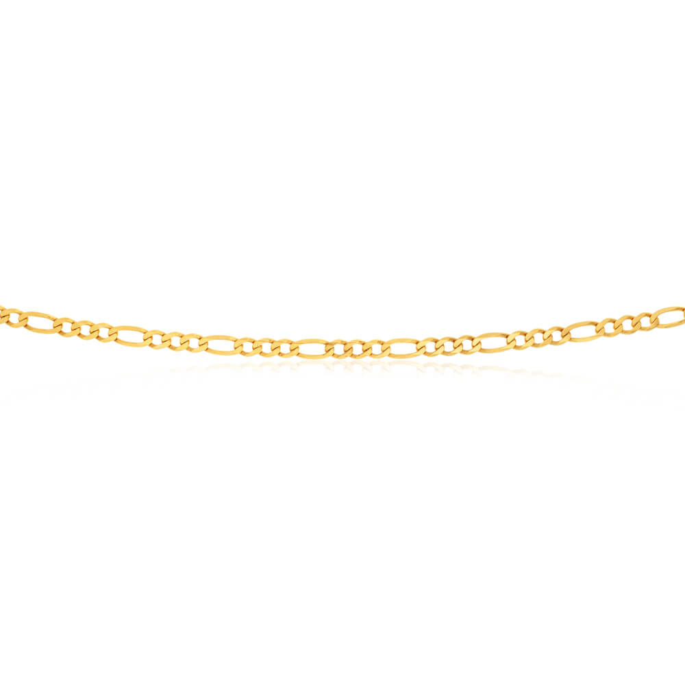 9ct Elegant Yellow Gold Figaro Chain