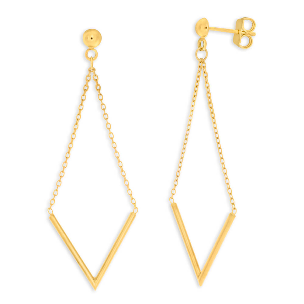 9ct Yellow Gold Opulent Drop Earrings