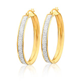 9ct Yellow Gold Alluring Hoop Earrings