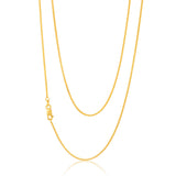9ct Yellow Gold Fancy Square Curb 30 gauge 45cm Chain