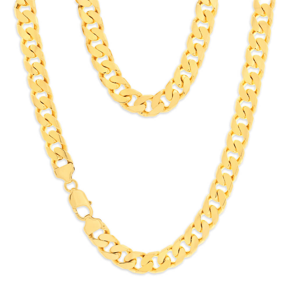 9ct Yellow Gold 350 Gauge 55cm Curb Chain