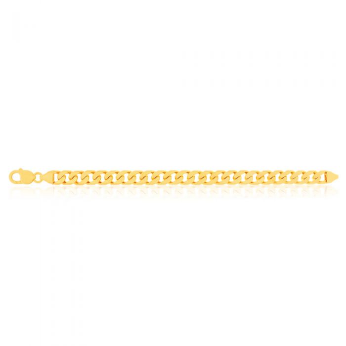9ct Yellow Gold Delightful Curb Bracelet