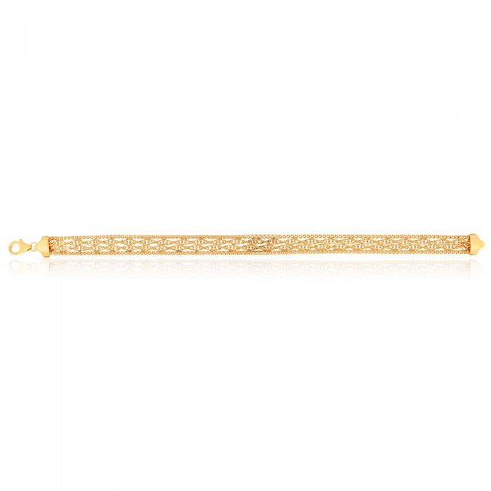 9ct Yellow Gold Mesh 19cm Bracelet