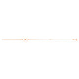 9ct Rose Gold 19cm Freshwater Pearl and Infinity Bracelet
