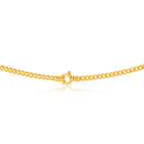 9ct Yellow Solid Gold 150 Gauge Boltring Curb Chain