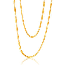 Load image into Gallery viewer, 9ct Yellow Gold Curb Hollow 45cm Chain in 80 gauge