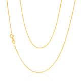 9ct Yellow Gold Box Diamond Cut Link "Venetian" 45cm Chain