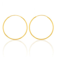 Load image into Gallery viewer, 9ct Gold lightweight Sleepers Earrings 15mm