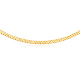 9ct Yellow Heavy Solid Gold Curb Flat Bevelled 55cm Chain 250Gauge