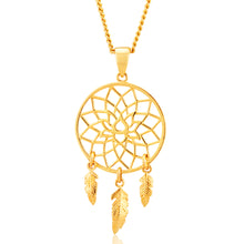Load image into Gallery viewer, 9ct Yellow Gold Fancy Dream Catcher Pendant