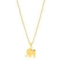 Load image into Gallery viewer, 9ct Yellow Gold Plain Elephant Pendant