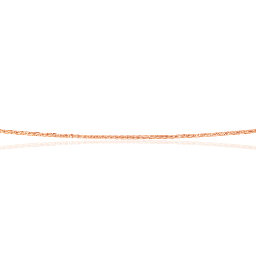 9ct Rose Gold Wheat link Extender 47cm Chain 20gauge Grahams