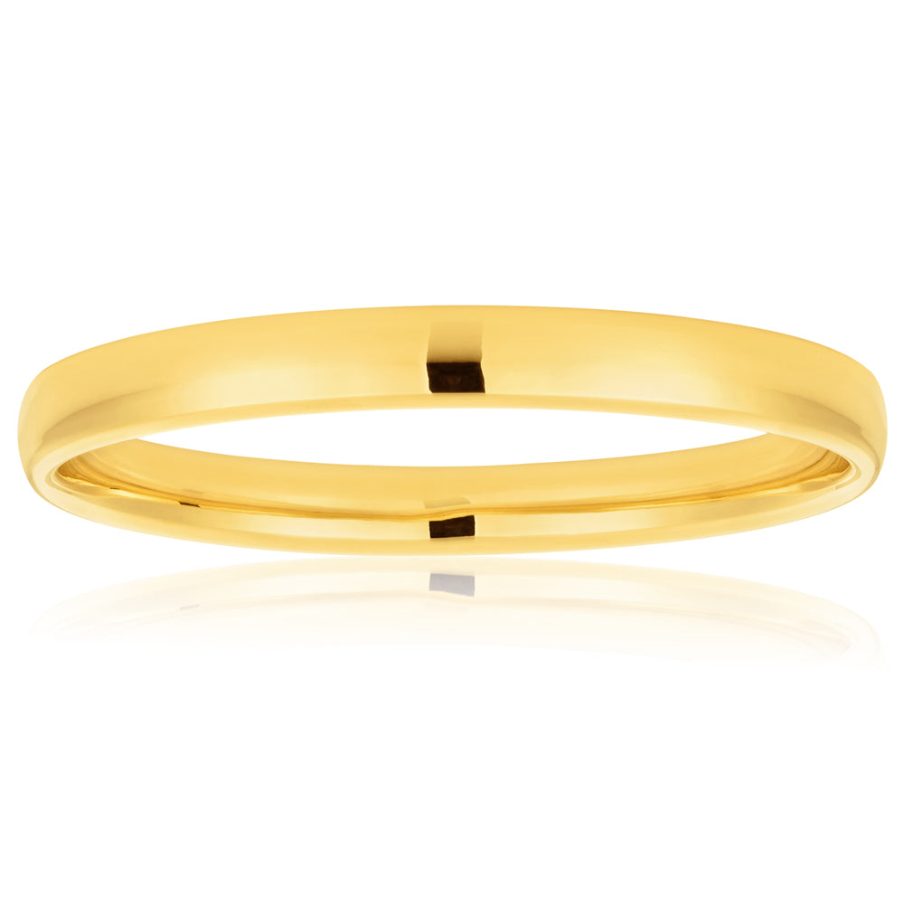 9ct Gold Bangle 65mm x 8mm