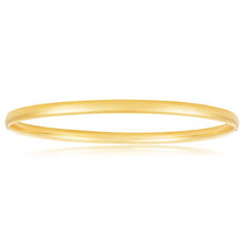 Load image into Gallery viewer, 9ct Yellow Gold Hollow 4mm x 65mm Bangle