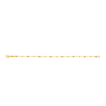 Load image into Gallery viewer, 9ct Yellow Gold 19cm Bracelet with 3 Gold Tone Beads